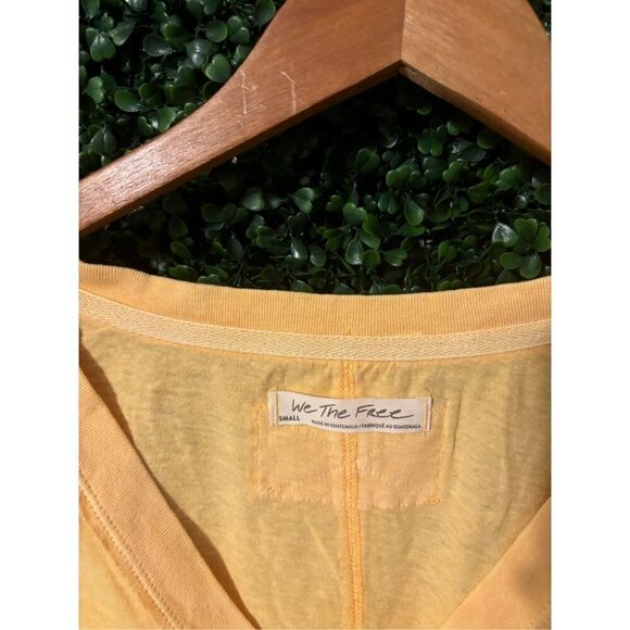 Free People Yellow NWOT Keep Me Oversized T-Shirt Sz Small - Picture 5 of 6